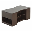 Bowery Hill Modern Wood Storage Coffee Table in Walnut Finish