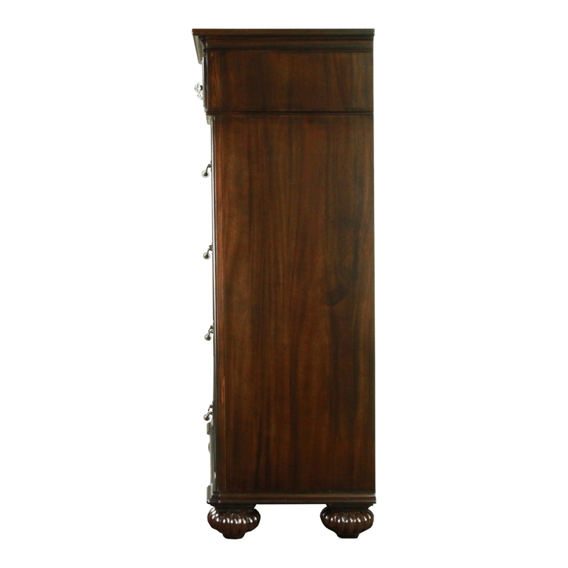 Bowery Hill Dark Walnut Solid Wood 3-Piece California King Bedroom Set