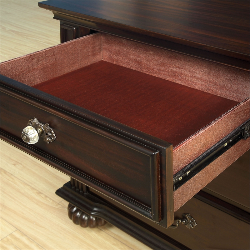 Bowery Hill Dark Walnut Solid Wood 3-Piece California King Bedroom Set