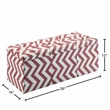 Bowery Hill Contemporary Fabric Storage Bench in Red