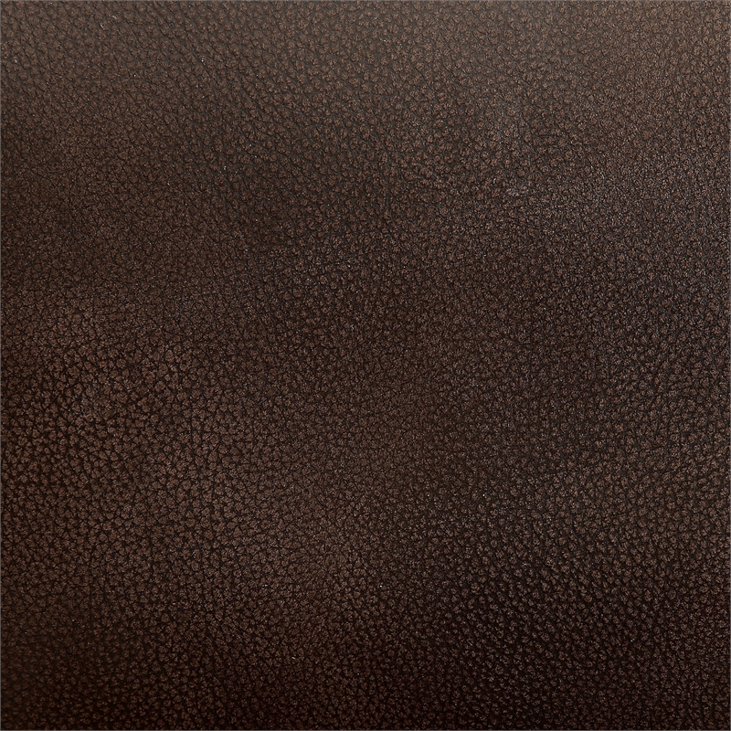 Bowery Hill Brown Top Grain Leather Reclining Loveseat with Storage