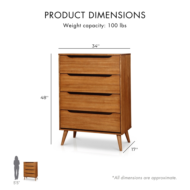 Bowery Hill 3-Piece Oak Wood Bedroom Set - Cal King + Chest + Nightstand