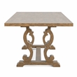 Bowery Hill Rustic Solid Wood Dining Table in Natural Tone Finish
