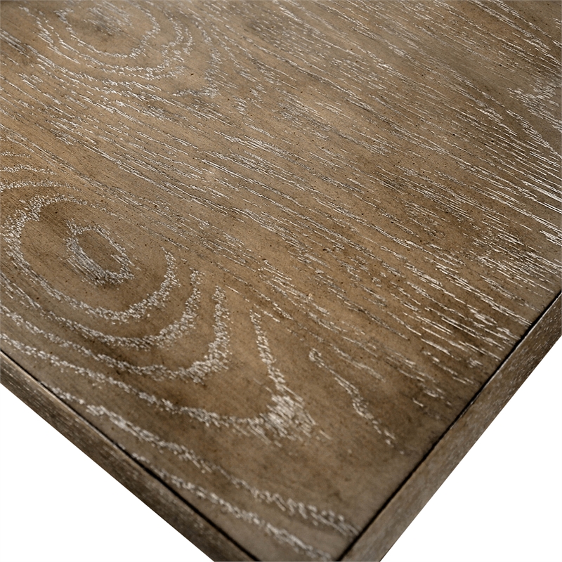 Bowery Hill Rustic Solid Wood Dining Table in Natural Tone Finish