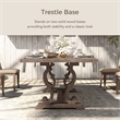 Bowery Hill Rustic Solid Wood Dining Table in Natural Tone Finish