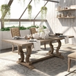 Bowery Hill Rustic Solid Wood Dining Table in Natural Tone Finish