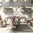 Bowery Hill Rustic Solid Wood Dining Table in Natural Tone Finish
