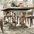 Bowery Hill Rustic Solid Wood Dining Table in Natural Tone Finish