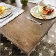 Bowery Hill Rustic Solid Wood Dining Table in Natural Tone Finish