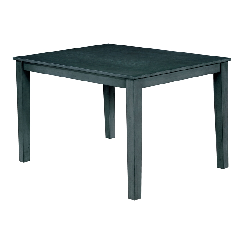 Bowery Hill Weathered Gray 5-Piece Rustic Dining Set with Ladder Chairs