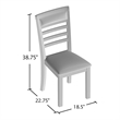 Bowery Hill Weathered Gray 5-Piece Rustic Dining Set with Ladder Chairs