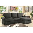Bowery Hill Transitional Fabric Right Facing Sectional in Gray
