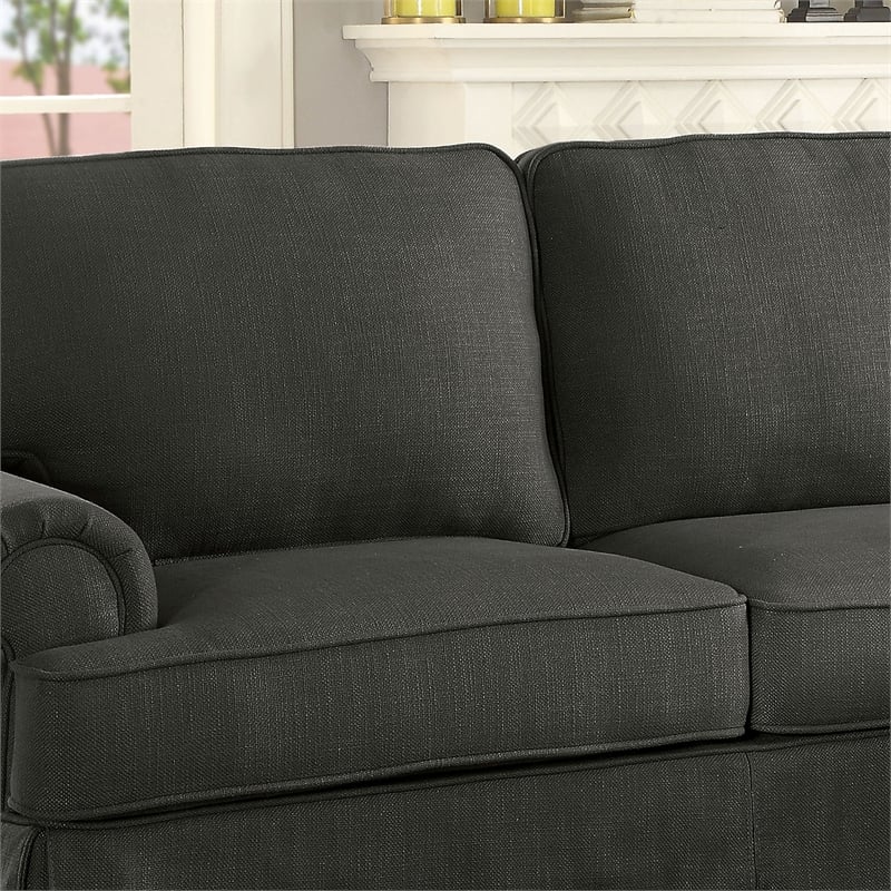 Bowery Hill Transitional Fabric Right Facing Sectional in Gray