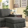 Bowery Hill Transitional Fabric Right Facing Sectional in Gray