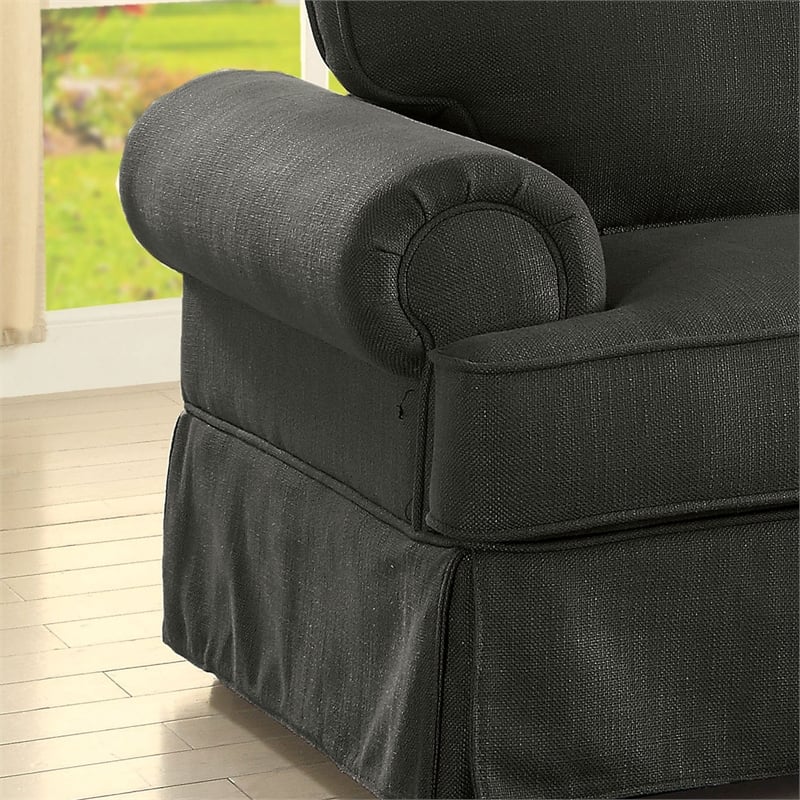 Bowery Hill Transitional Fabric Right Facing Sectional in Gray