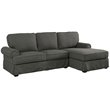 Bowery Hill Transitional Fabric Right Facing Sectional in Gray