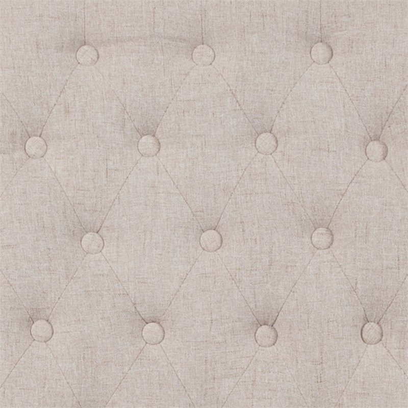 Bowery Hill Upholstered Parsons Dining Side Chair in Beige Fabric