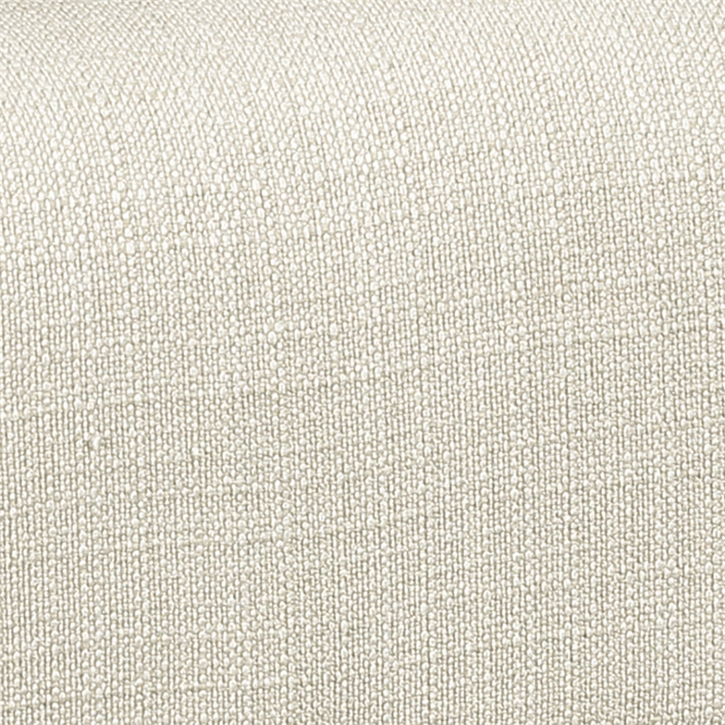 Bowery Hill Contemporary Ivory Fabric Bench with Wood Legs