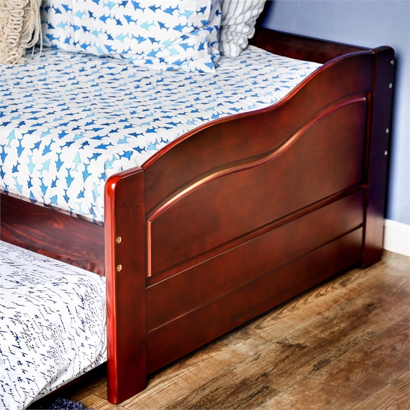 Bowery Hill Wood Daybed with Twin Trundle in Cherry Finish