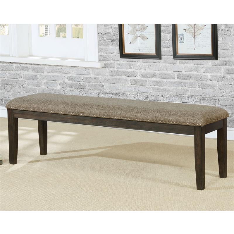 Bowery Hill 6-Piece Solid Wood Dining Table Set in Espresso Finish