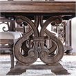 Bowery Hill Rustic Wood Dining Table with Double Pedestal Base