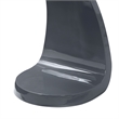 Bowery Hill Contemporary Glass Top End Table in Gray with Abstract Base
