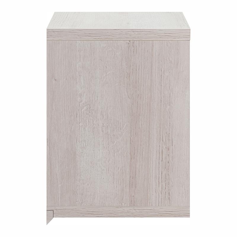 Bowery Hill Cottage Wood Floating Wine Bar in White Oak/Dark Gray