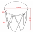 Bowery Hill Contemporary End Table in White and Gold Metal Base