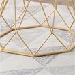 Bowery Hill Contemporary Glass Coffee Table with Gold Metal Base