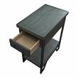 Bowery Hill Antique Green Wood Transitional Side Table with 1 Shelf