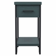 Bowery Hill Antique Green Wood Transitional Side Table with 1 Shelf