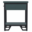 Bowery Hill Antique Green Wood Transitional Side Table with 1 Shelf