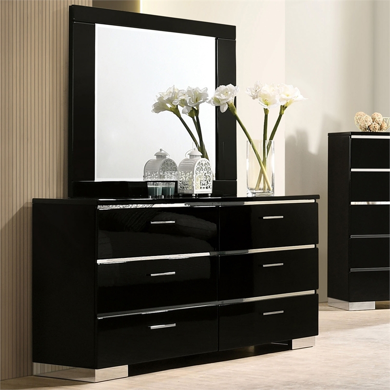 Bowery Hill 5-Piece Wood Bedroom Set with King Bed in Black