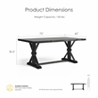 Bowery Hill Rustic 5-Piece Wood Dining Table Set in Ivory Finish
