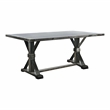 Bowery Hill Rustic 5-Piece Wood Dining Table Set in Ivory Finish