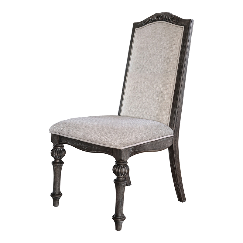 Bowery Hill Fabric Dining Chairs in Natural Tone (Set of 2)