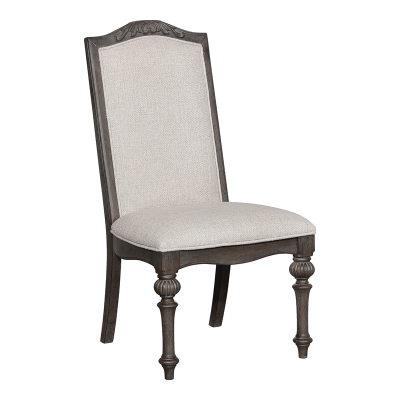 Bowery Hill Fabric Dining Chairs in Natural Tone (Set of 2)