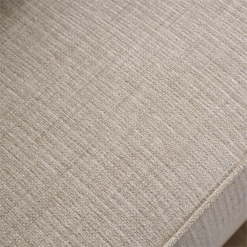 Bowery Hill Chenille Loveseat with Nailhead Trim in Ivory