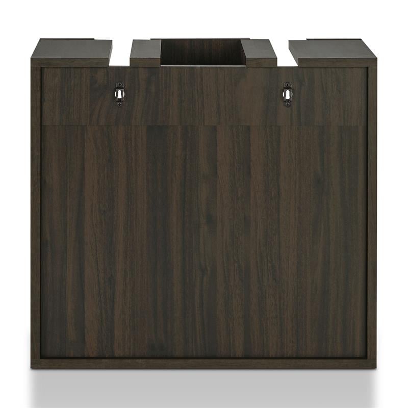 Bowery Hill 8-Bottle Wall-Mounted Wine Rack in Wenge