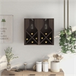 Bowery Hill 8-Bottle Wall-Mounted Wine Rack in Wenge