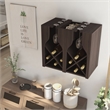 Bowery Hill 8-Bottle Wall-Mounted Wine Rack in Wenge