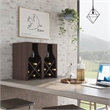 Bowery Hill 8-Bottle Wall-Mounted Wine Rack in Wenge