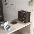 Bowery Hill 8-Bottle Wall-Mounted Wine Rack in Wenge