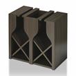 Bowery Hill 8-Bottle Wall-Mounted Wine Rack in Wenge
