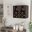 Bowery Hill 8-Bottle Wall-Mounted Wine Rack in Wenge