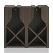Bowery Hill 8-Bottle Wall-Mounted Wine Rack in Wenge