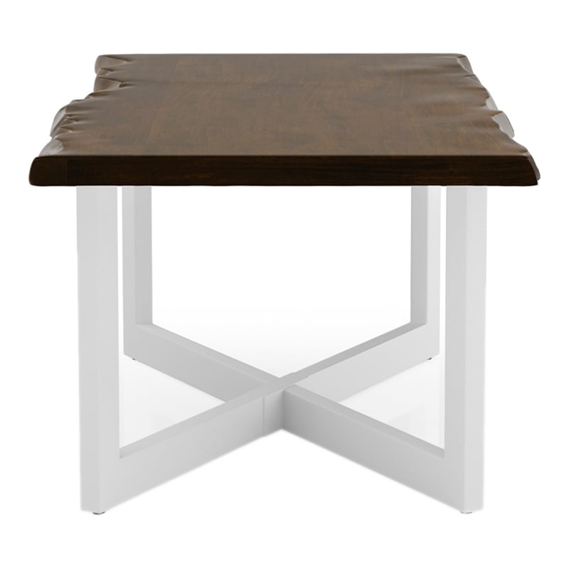 Bowery Hill Contemporary Wood Coffee Table in Oak and White