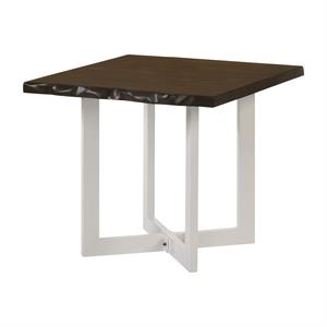Bowery Hill Contemporary Wood End Table in Oak and White