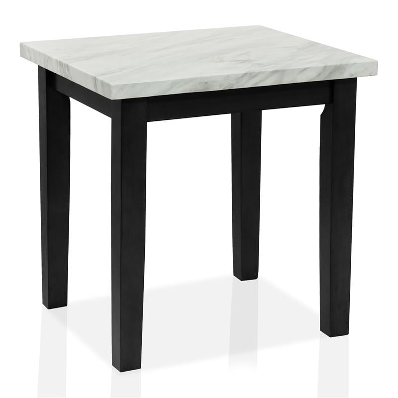Bowery Hill Wood 3-Piece Coffee Table Set in White Finish