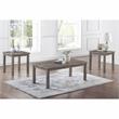 Bowery Hill Wood 3-Piece Coffee Table Set in Rustic Natural Tone